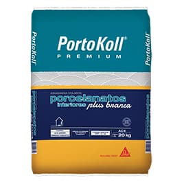 Argamassa Porcelanato Para Uso Interno Plus Branca 20kg - Portokoll