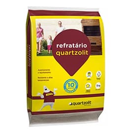 Argamassa para Tijolos Refratários 5kg Cinza - Quartzolit